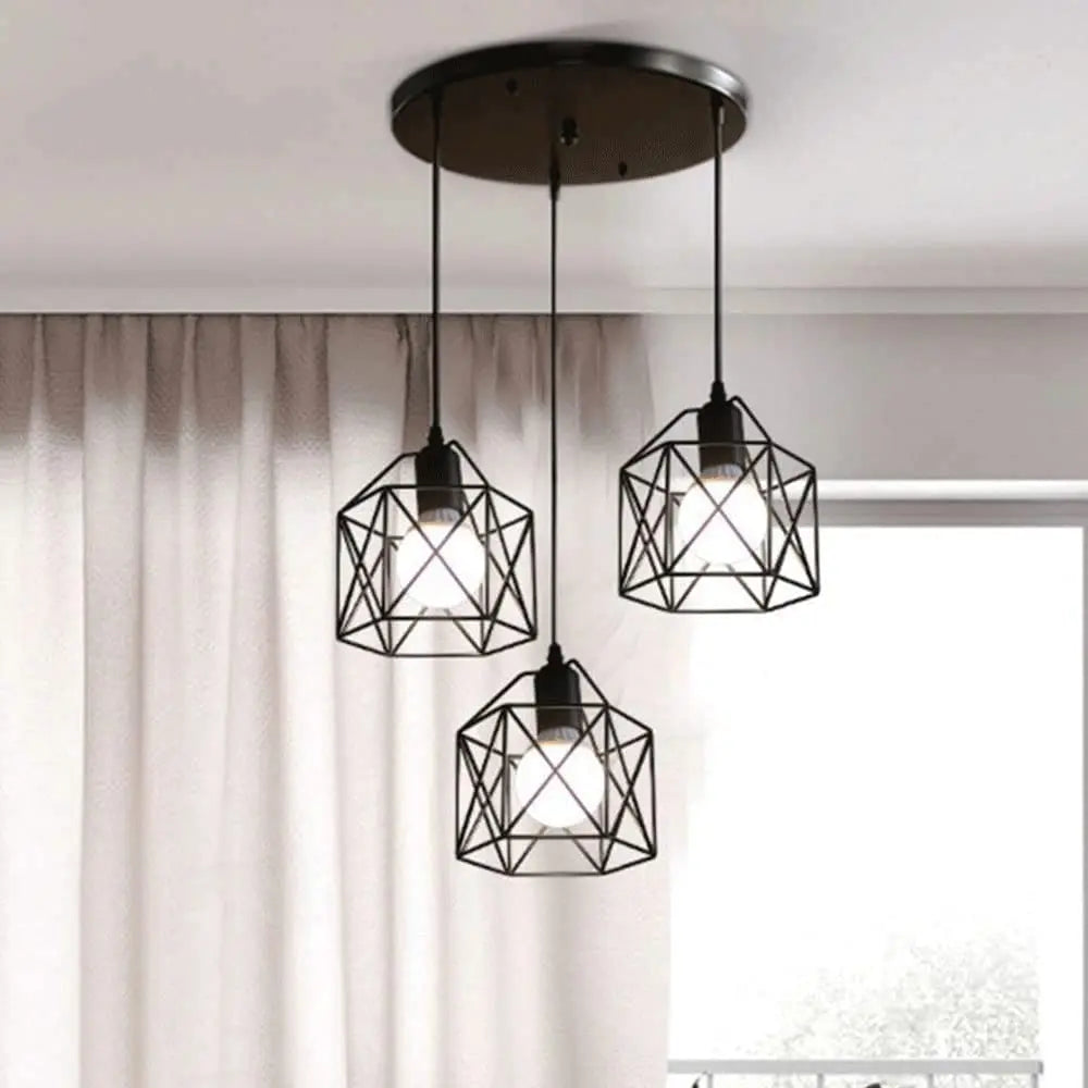 Industrial Geometric Pendant Light