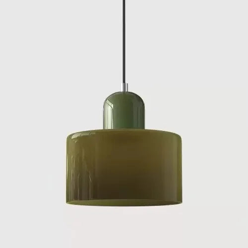 Vintage Stained Glass Pendant Light