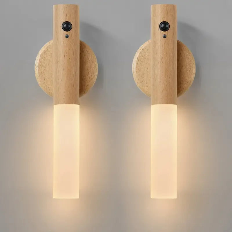 Wood Magnetic Sensor Wall Light
