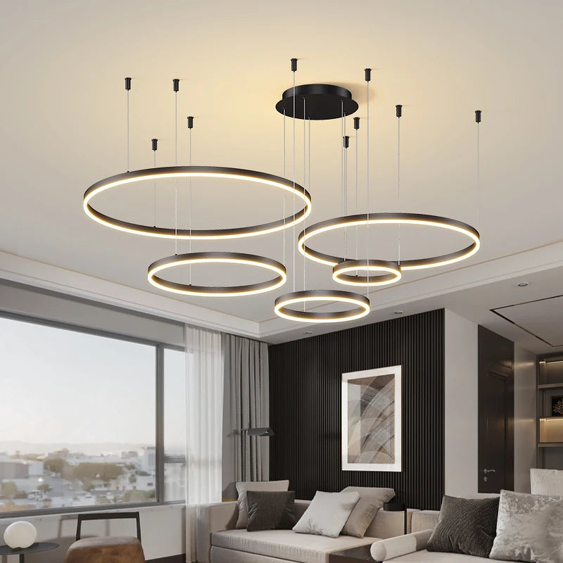 Multi-Ring Suspension Chandelier