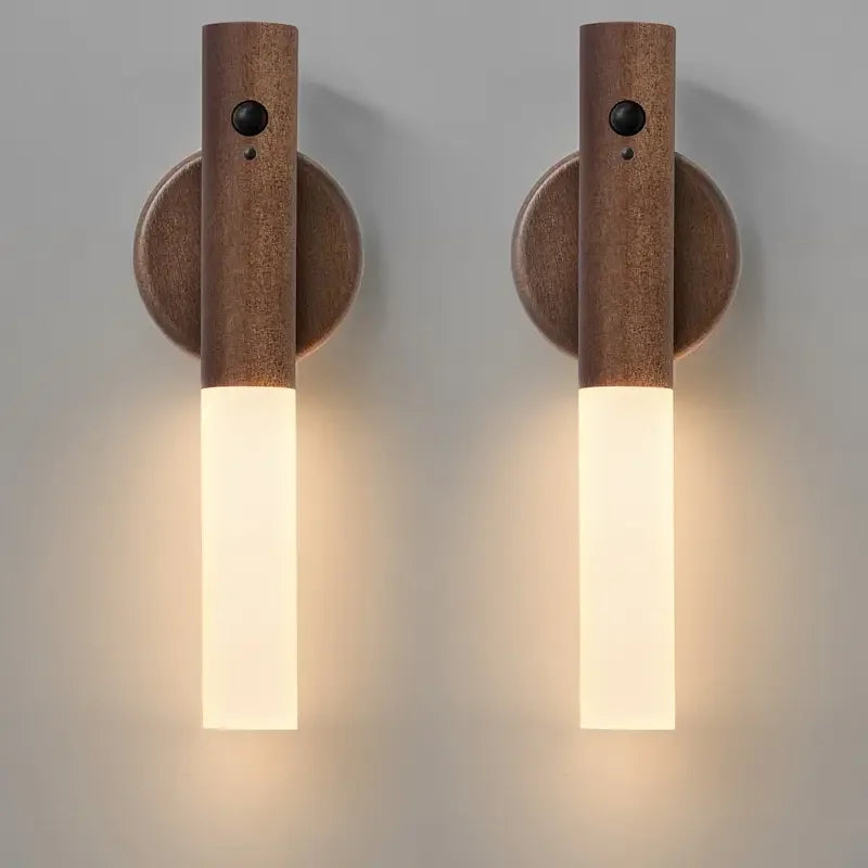 Wood Magnetic Sensor Wall Light