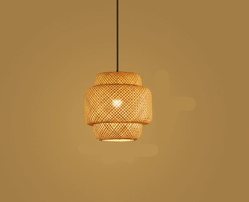Handwoven Bamboo Rattan Pendant Light