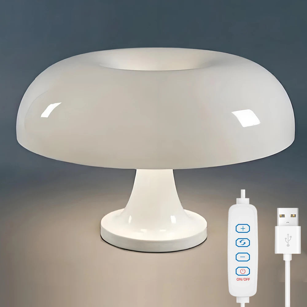 Bauhaus-style mushroom lamp