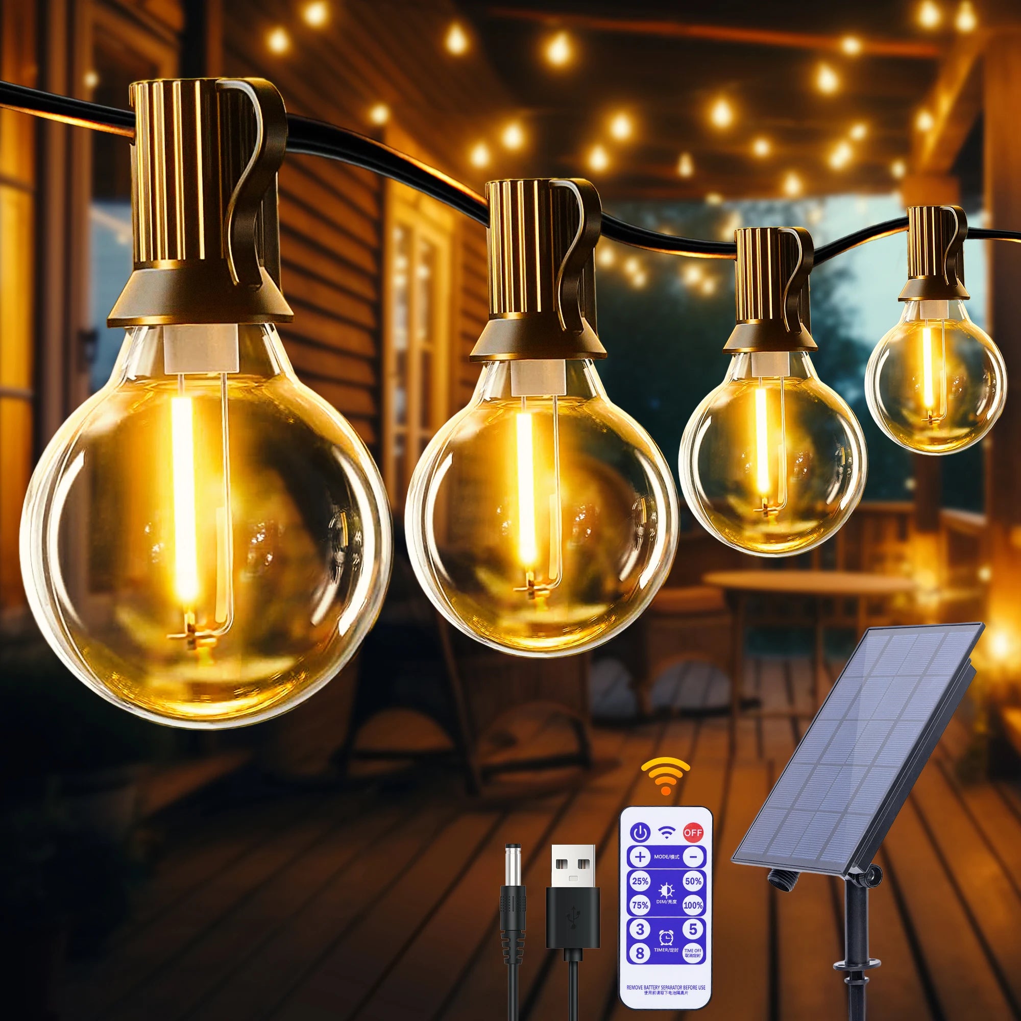 Solar String Bulb Lights