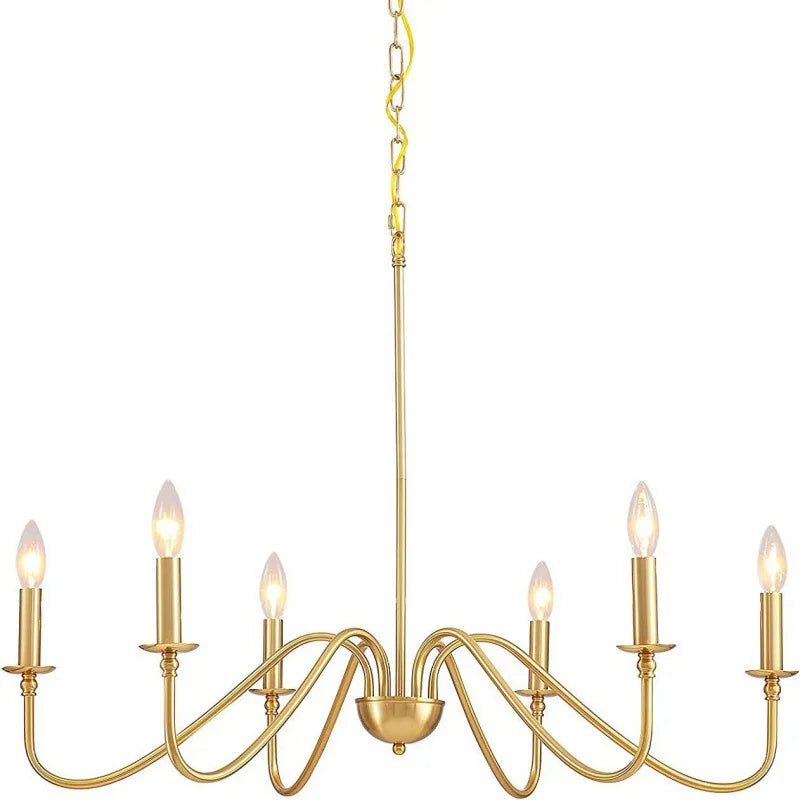 Vintage 6-Arm Loft Chandelier