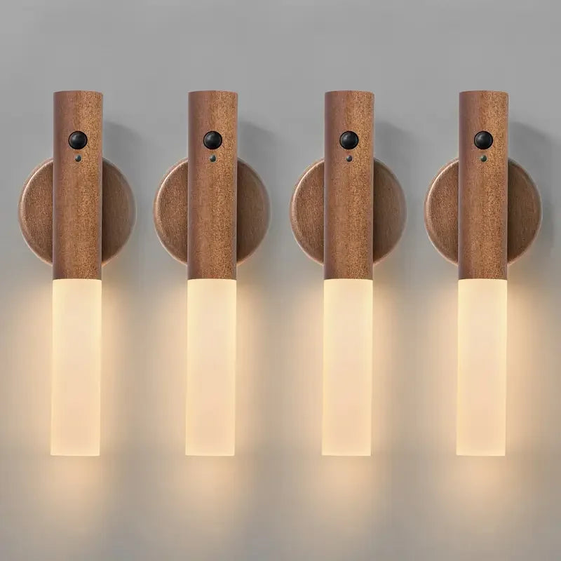 Wood Magnetic Sensor Wall Light